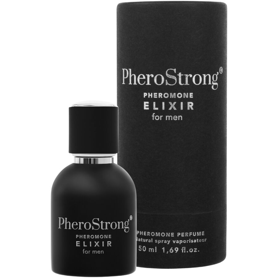 La marca PHEROSTRONG nos facilita esta imagen de su producto PHEROSTRONG - ELIXIR DE FERÓMONAS PARA HOMBRE 50 ML para nuestro catálogo.