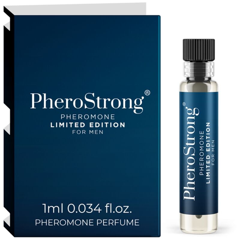 La marca PHEROSTRONG nos facilita esta imagen de su producto PHEROSTRONG - PERFUME CON FEROMONAS LIMITED EDITION PARA HOMBRE 1 ML para nuestro catálogo.