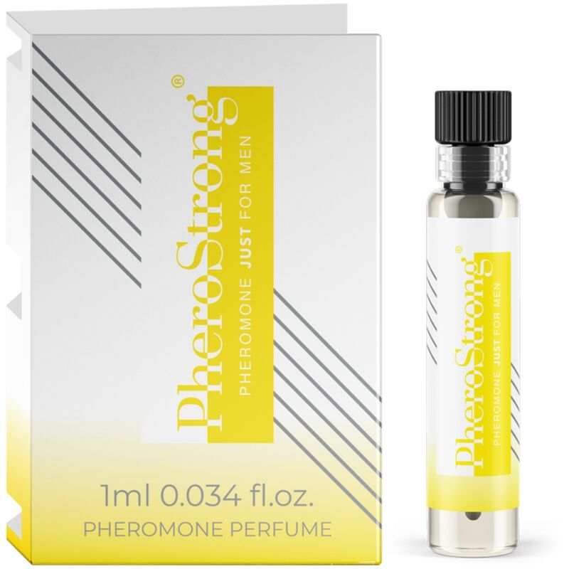 La marca PHEROSTRONG nos facilita esta imagen de su producto PHEROSTRONG - PERFUME CON FEROMONAS JUST PARA HOMBRE 1 ML para nuestro catálogo.