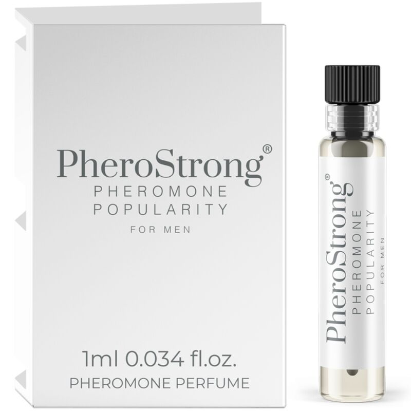 La marca PHEROSTRONG nos facilita esta imagen de su producto PHEROSTRONG - PERFUME CON FEROMONAS POPULARITY PARA HOMBRE 1 ML para nuestro catálogo.