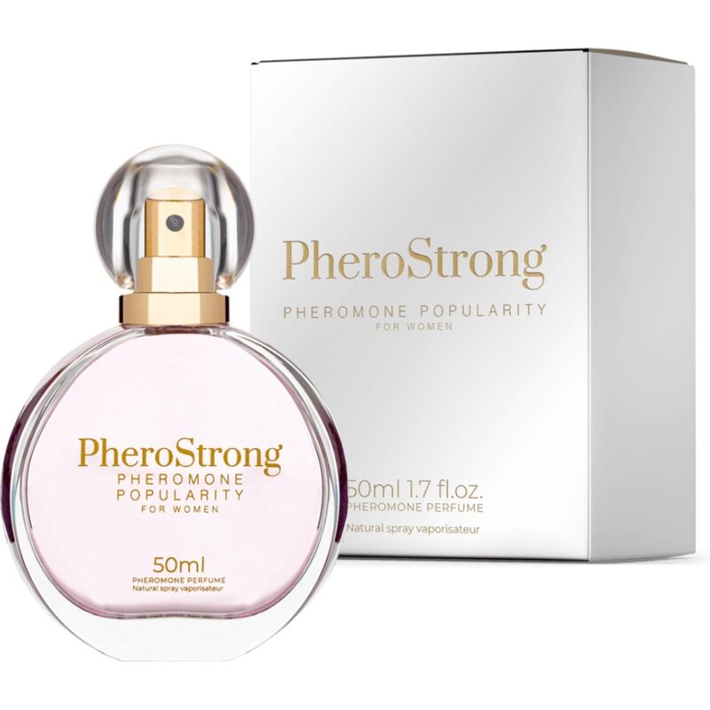La marca PHEROSTRONG nos facilita esta imagen de su producto PHEROSTRONG - PERFUME CON FEROMONAS POPULARITY PARA MUJER 50 ML para nuestro catálogo.