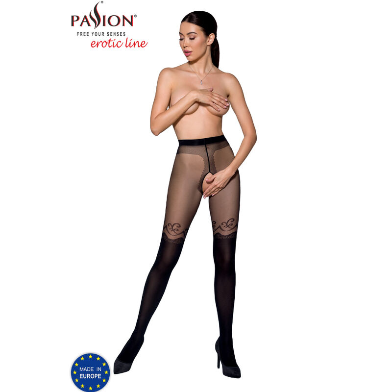 La marca PASSION WOMAN GARTER & STOCK nos facilita esta imagen de su producto PASSION - TIOPEN 012 MEDIAS NEGRO 1/2 20/40 DEN para nuestro catálogo.