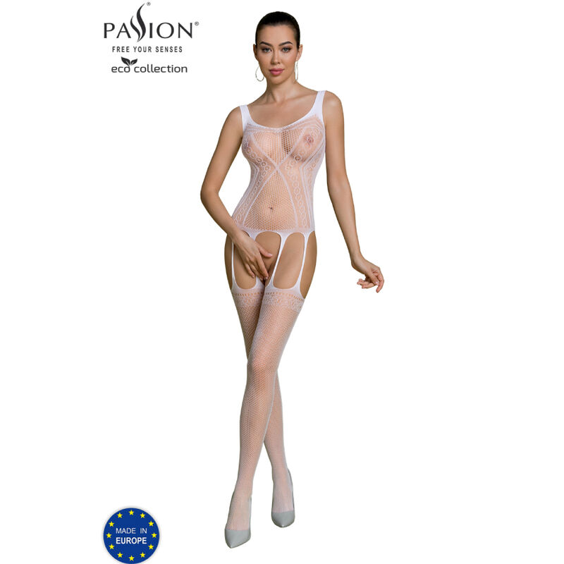 La marca PASSION WOMAN BODYSTOCKINGS nos facilita esta imagen de su producto PASSION - ECO COLLECTION BODYSTOCKING ECO BS007 BLANCO para nuestro catálogo.