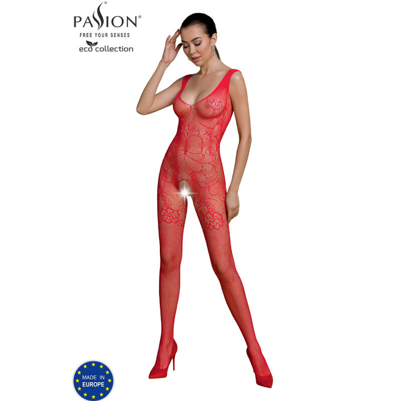 La marca PASSION WOMAN BODYSTOCKINGS nos facilita esta imagen de su producto PASSION - ECO COLLECTION BODYSTOCKING ECO BS012 ROJO para nuestro catálogo.