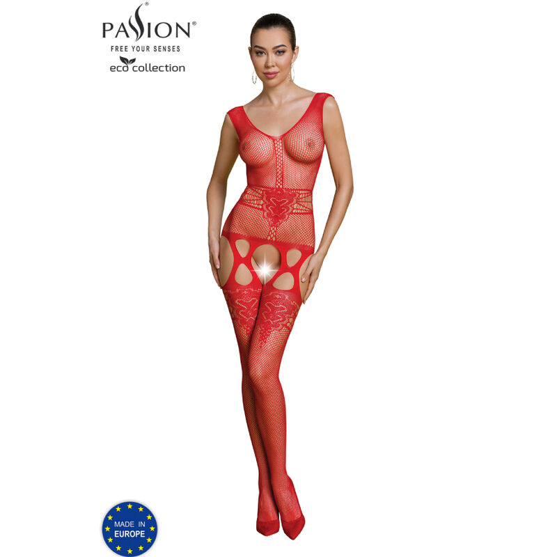 La marca PASSION WOMAN BODYSTOCKINGS nos facilita esta imagen de su producto PASSION - ECO COLLECTION BODYSTOCKING ECO BS014 ROJO para nuestro catálogo.