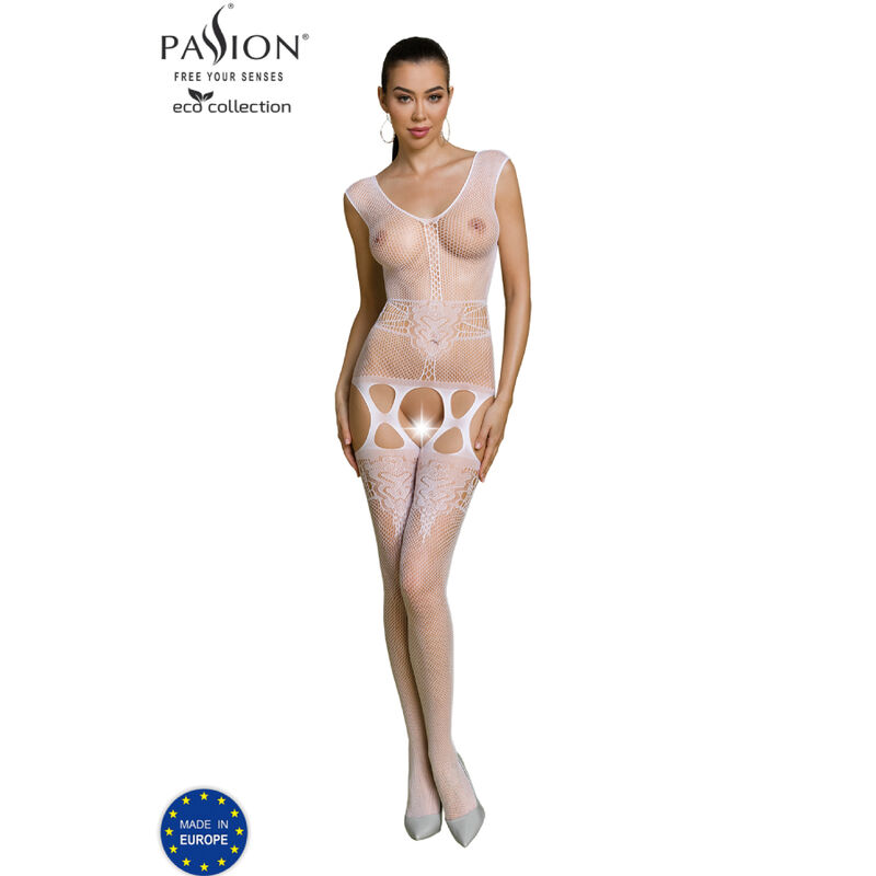 La marca PASSION WOMAN BODYSTOCKINGS nos facilita esta imagen de su producto PASSION - ECO COLLECTION BODYSTOCKING ECO BS014 BLANCO para nuestro catálogo.