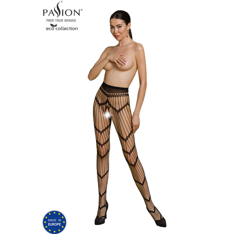 La marca PASSION WOMAN GARTER & STOCK nos facilita esta imagen de su producto PASSION - ECO COLLECTION BODYSTOCKING ECO S006 NEGRO para nuestro catálogo.