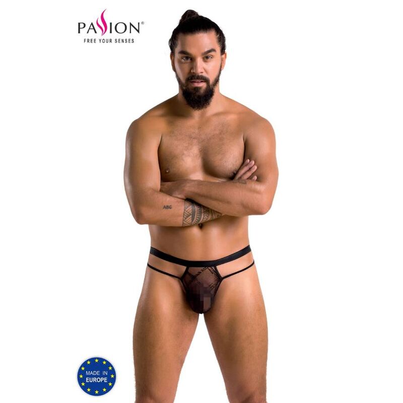 La marca PASSION MEN nos facilita esta imagen de su producto PASSION - 029 TANGA COLLIN NEGRO L/XL para nuestro catálogo.