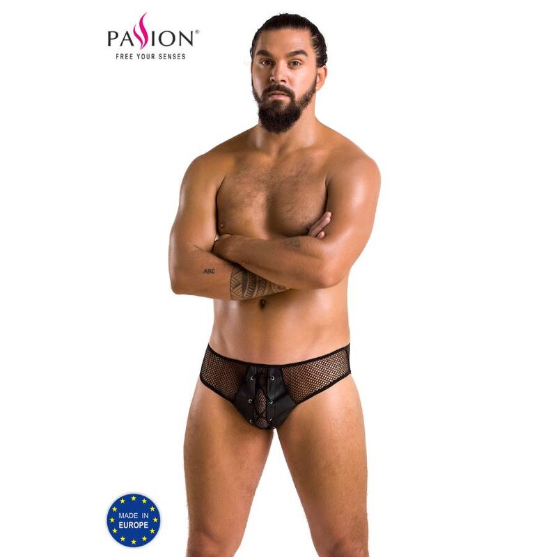 La marca PASSION MEN nos facilita esta imagen de su producto PASSION - 035 SLIP RICHARD NEGRO L/XL para nuestro catálogo.