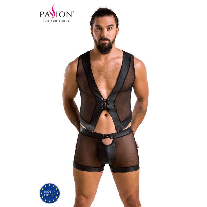 La marca PASSION MEN nos facilita esta imagen de su producto PASSION - 053 SET WILLIAM NEGRO L/XL para nuestro catálogo.