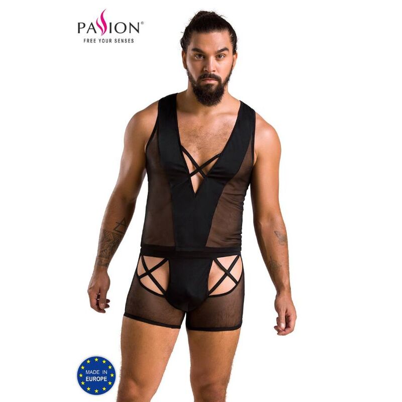 La marca PASSION MEN nos facilita esta imagen de su producto PASSION - 054 SET OSCAR NEGRO S/M para nuestro catálogo.
