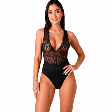 La marca PASSION WOMAN TEDDIES nos facilita esta imagen de su producto PASSION - EVALIE BODY NEGRO L/XL para nuestro catálogo.