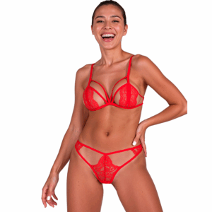 La marca PASSION WOMAN SETS nos facilita esta imagen de su producto PASSION - ANUVERA SET SUJETADOR + TANGA ROJO L/XL para nuestro catálogo.