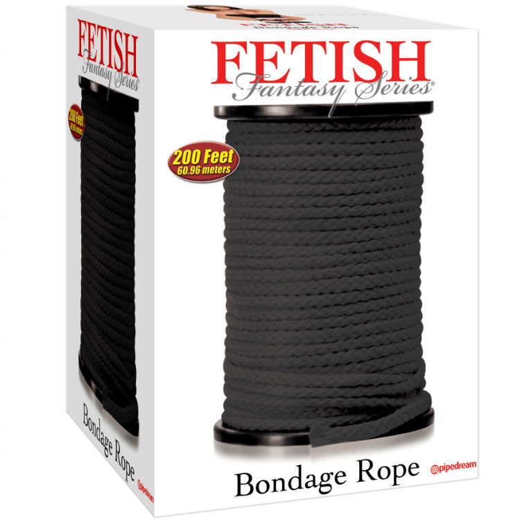 La marca FETISH FANTASY SERIES nos facilita esta imagen de su producto FETISH FANTASY SERIES - SERIES BONDAGE CUERDA SEDA NEGRO 60.96 METROS para nuestro catálogo.