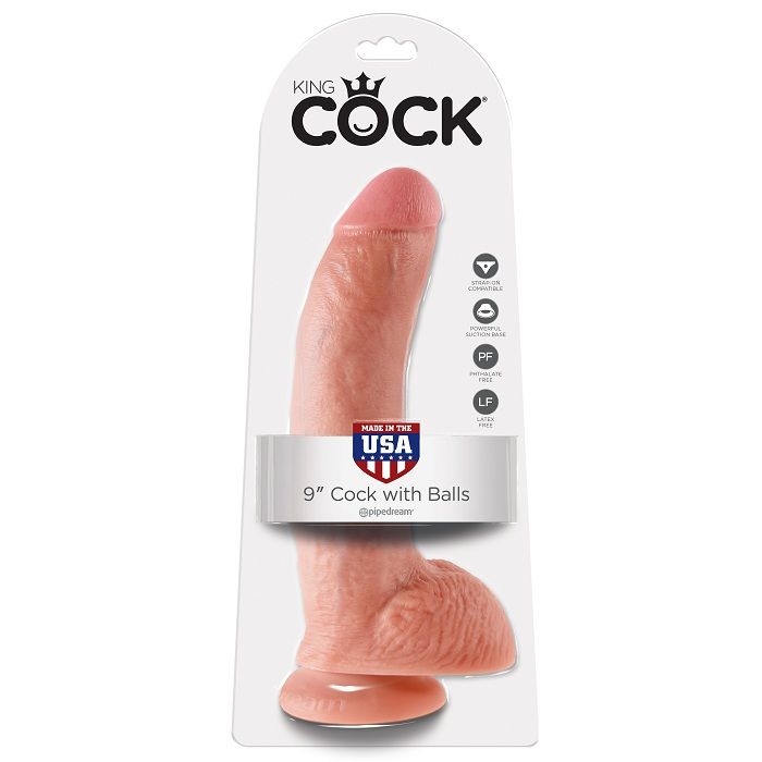 La marca KING COCK nos facilita esta imagen de su producto KING COCK - 9 PENE REALÍSTICO NATURAL 22.9 CM para nuestro catálogo.