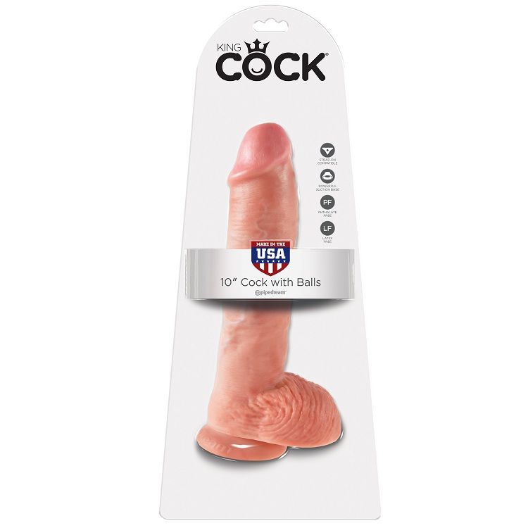 La marca KING COCK nos facilita esta imagen de su producto KING COCK - 10 PENE REALÍSTICO NATURAL 26.5 CM para nuestro catálogo.