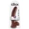 La marca KING COCK nos facilita esta imagen de su producto KING COCK - 9 PENE REALÍSTICO MARRÓN 22.9 CM para nuestro catálogo.