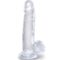 La marca KING COCK nos facilita esta imagen de su producto KING COCK - CLEAR PENE REALÍSTICO CON TESTÍCULOS 15.2 CM TRANSPARENTE para nuestro catálogo.
