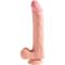 La marca KING COCK nos facilita esta imagen de su producto KING COCK - PENE REALÍSTICO 3D CON TESTÍCULOS 24.8 CM NATURAL para nuestro catálogo.