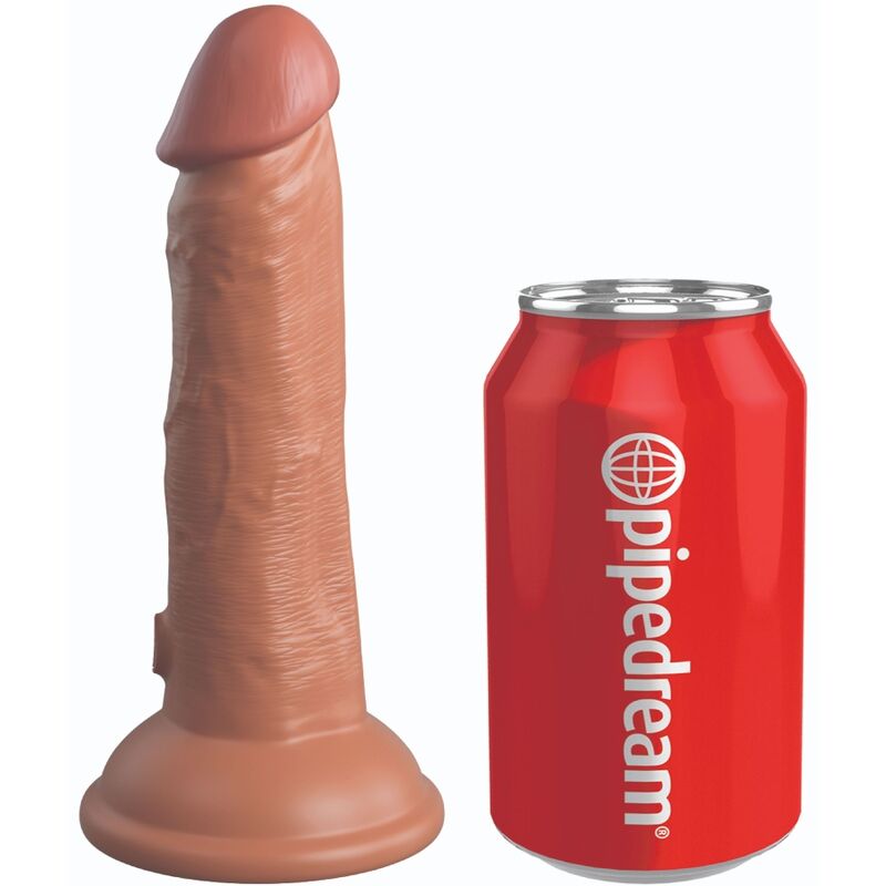 La marca KING COCK nos facilita esta imagen de su producto KING COCK - ÉLITE DILDO REALÍSTICO SILICONA 15.2 CM CARAMELO para nuestro catálogo.