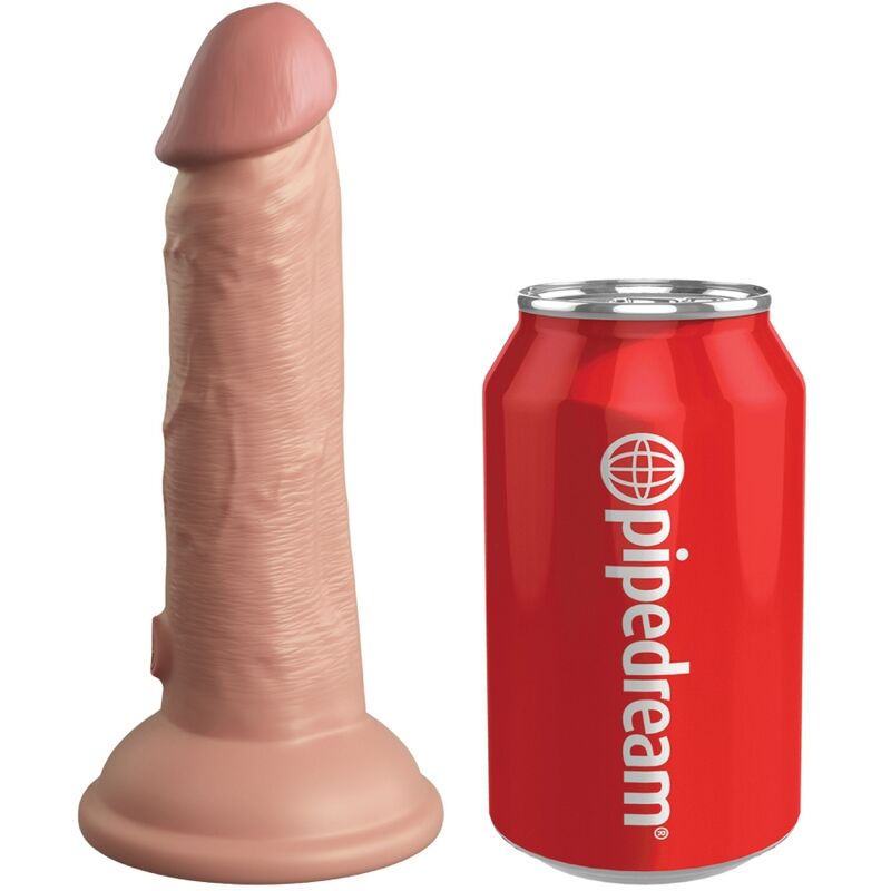 La marca KING COCK nos facilita esta imagen de su producto KING COCK - ÉLITE DILDO REALÍSTICO VIBRADOR & SILICONA 15.2 CM para nuestro catálogo.
