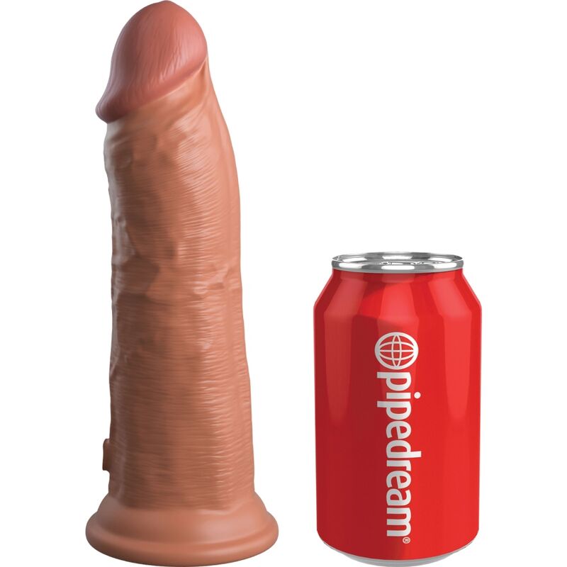 La marca KING COCK nos facilita esta imagen de su producto KING COCK - ÉLITE DILDO REALÍSTICO VIBRADOR & SILICONA 20.3 CM CARAMELO para nuestro catálogo.