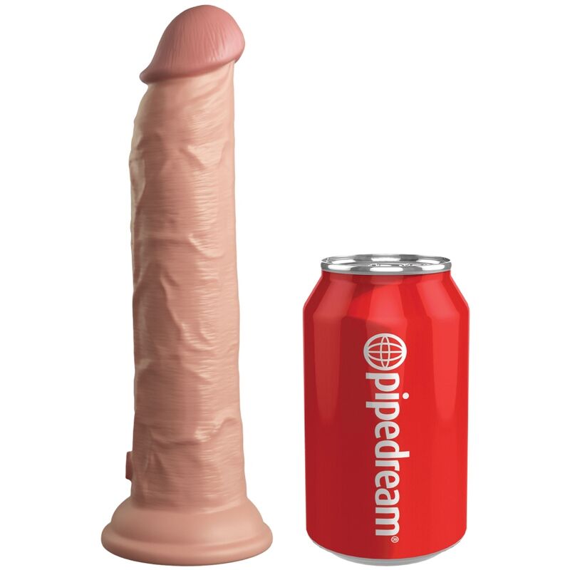 La marca KING COCK nos facilita esta imagen de su producto KING COCK - ÉLITE DILDO REALÍSTICO VIBRADOR & SILICONA CONTROL REMOTO 23 CM para nuestro catálogo.