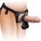 La marca KING COCK nos facilita esta imagen de su producto KING COCK - ELITE KIT ARNES AJUSTABLE DELUXE ANILLO CON TESTICULOS & DILDO 20.3 CM para nuestro catálogo.