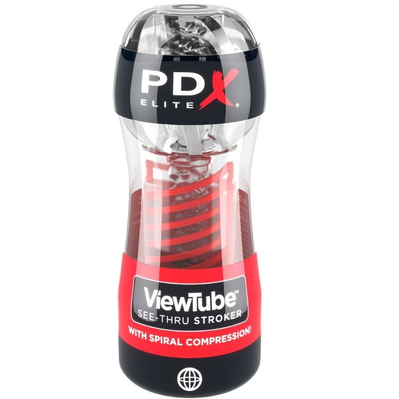 La marca PDX ELITE nos facilita esta imagen de su producto PDX ELITE - MASTURBADOR STROKER VIEWTUBE 2 COMPRESION ESPIRAL TRANSPARENTE para nuestro catálogo.