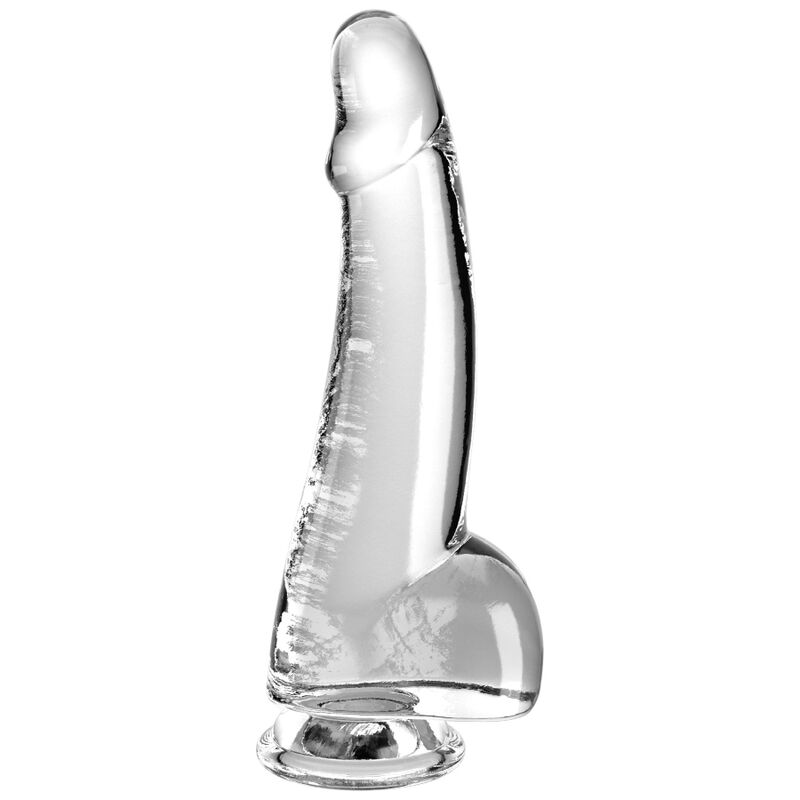 La marca KING COCK nos facilita esta imagen de su producto KING COCK - CLEAR DILDO CON TESTÍCULOS 15.2 CM TRANSPARENTE para nuestro catálogo.