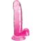 La marca KING COCK nos facilita esta imagen de su producto KING COCK - CLEAR PENE REALÍSTICO CON TESTÍCULOS 15.2 CM ROSA para nuestro catálogo.