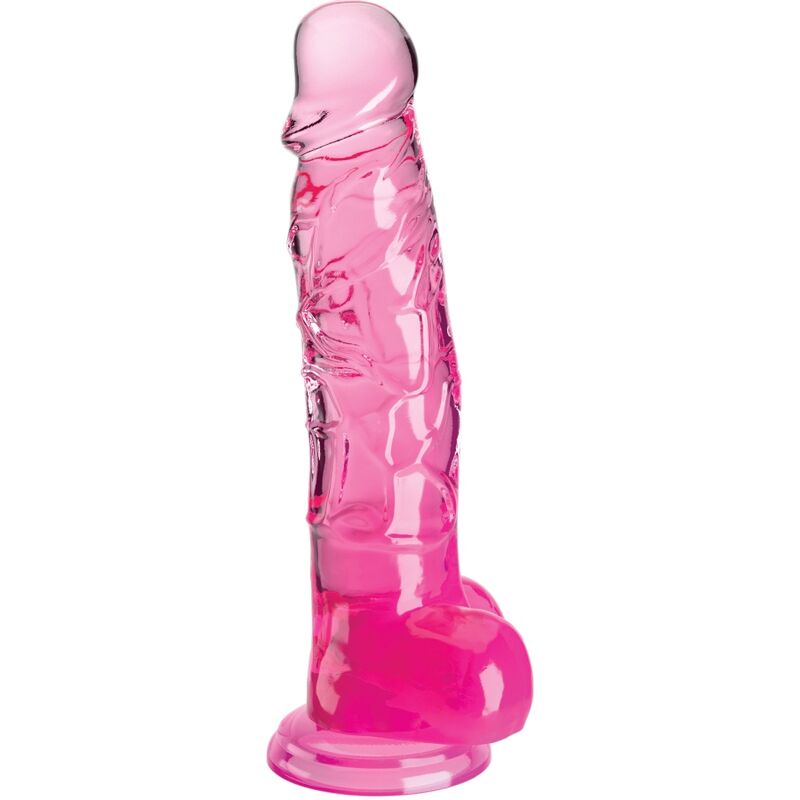 La marca KING COCK nos facilita esta imagen de su producto KING COCK - CLEAR PENE REALÍSTICO CON TESTÍCULOS 16.5 CM ROSA para nuestro catálogo.
