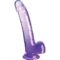 La marca KING COCK nos facilita esta imagen de su producto KING COCK - CLEAR DILDO CON TESTÍCULOS 20.3 CM MORADO para nuestro catálogo.