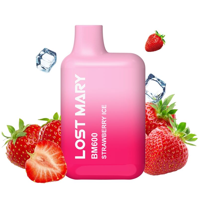 La marca LOST MARY nos facilita esta imagen de su producto LOST MARY - BM600 VAPER NICOTINA 2% DESECHABLE SABOR FRESA HELADA para nuestro catálogo.
