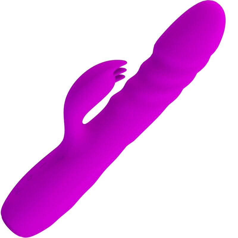 La marca PRETTY LOVE FLIRTATION nos facilita esta imagen de su producto PRETTY LOVE - MELANIE VIBRADOR CONEJO RECARGABLE MORADO para nuestro catálogo.