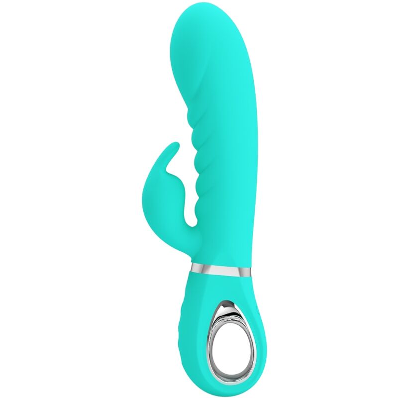 La marca PRETTY LOVE FLIRTATION nos facilita esta imagen de su producto PRETTY LOVE - PRESCOTT VIBRADOR PUNTO G MULTIFUNCIÓN VERDE AGUA para nuestro catálogo.