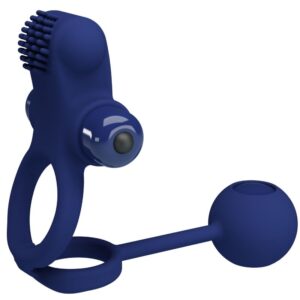 La marca PRETTY LOVE MALE nos facilita esta imagen de su producto PRETTY LOVE - REMINGTON DOBLE ANILLO VIBRADOR CON PLUG AZUL para nuestro catálogo.