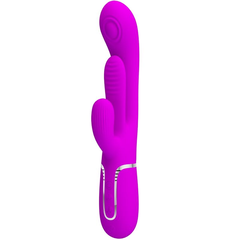 La marca PRETTY LOVE FLIRTATION nos facilita esta imagen de su producto PRETTY LOVE - SHANIA TRIPLE VIBRADOR RABBIT MULTIFUNCIÓN ROSA para nuestro catálogo.