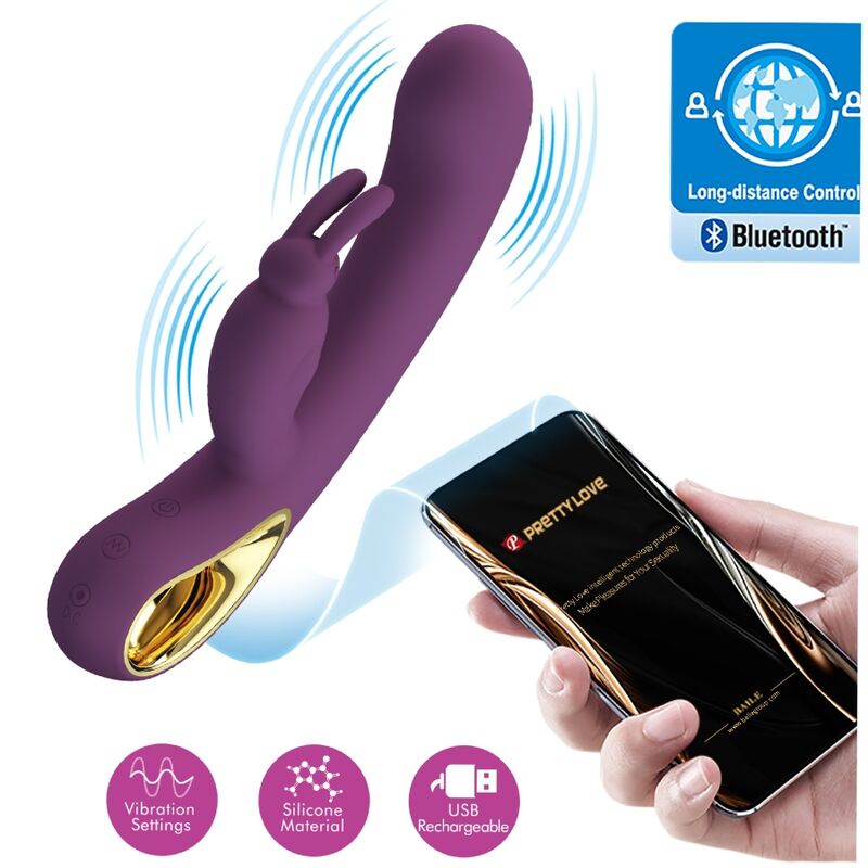 La marca PRETTY LOVE FLIRTATION nos facilita esta imagen de su producto PRETTY LOVE - LIAM VIBRADOR RABBIT & ESTIMULADOR PUNTO G MORADO para nuestro catálogo.