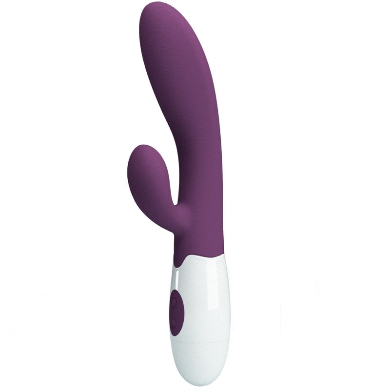 La marca PRETTY LOVE FLIRTATION nos facilita esta imagen de su producto PRETTY LOVE - ALVIS VIBRADOR RABBIT & PUNTO G MORADO para nuestro catálogo.
