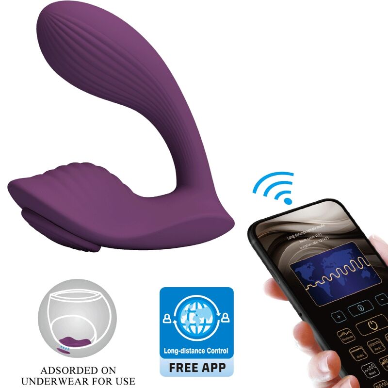 La marca PRETTY LOVE nos facilita esta imagen de su producto PRETTY LOVE - FRANZ MASAJEADOR & VIBRADOR APP GRATUTITA MORADO para nuestro catálogo.