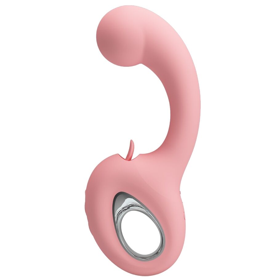La marca PRETTY LOVE SMART nos facilita esta imagen de su producto PRETTY LOVE - ERYNNYES VIBRADOR PUNTO G + ESTIMULADOR CLÍTORIS 10 VIBRACIONES ROSA para nuestro catálogo.