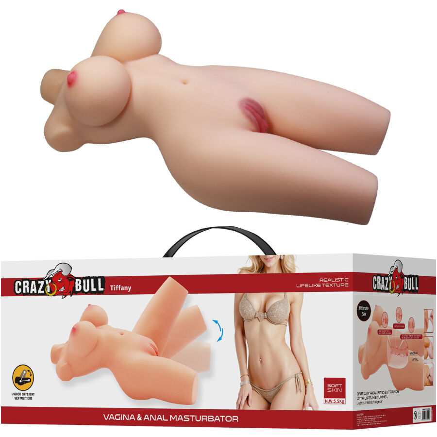 La marca CRAZY BULL nos facilita esta imagen de su producto CRAZY BULL - TIFFANY TORSO FEMENINO REALISTA VAGINA Y ANAL 5.5 KG para nuestro catálogo.