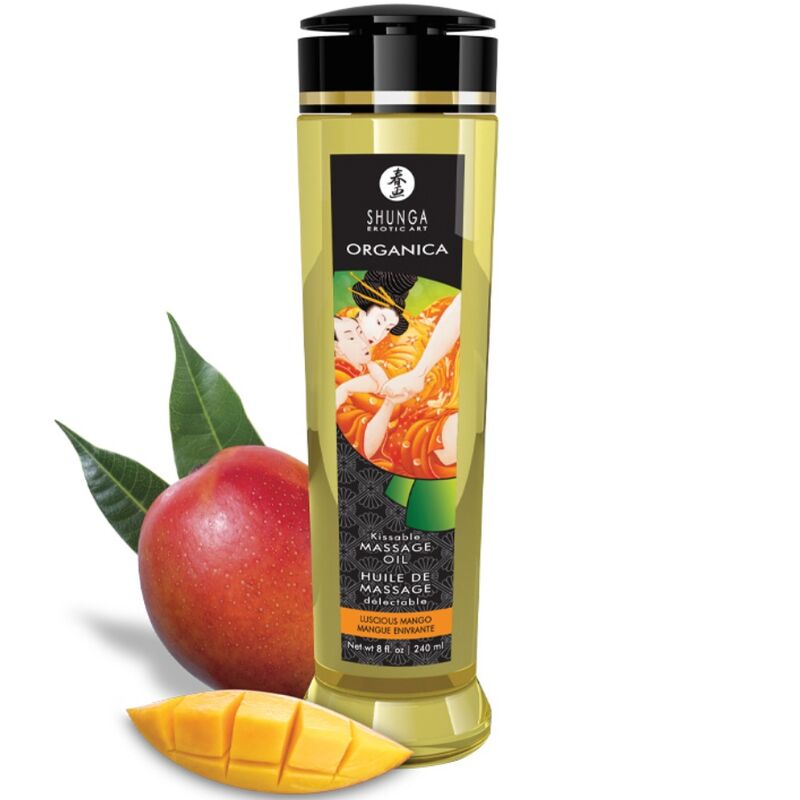 La marca SHUNGA OILS nos facilita esta imagen de su producto SHUNGA - ACEITE DE MASAJE ORGÁNICO MANGO 240 ML para nuestro catálogo.