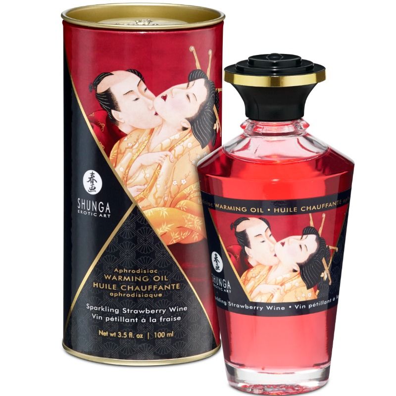 La marca SHUNGA OILS nos facilita esta imagen de su producto SHUNGA - ACEITE MASAJE EFECTO CALOR FRESAS Y CAVA 100 ML para nuestro catálogo.