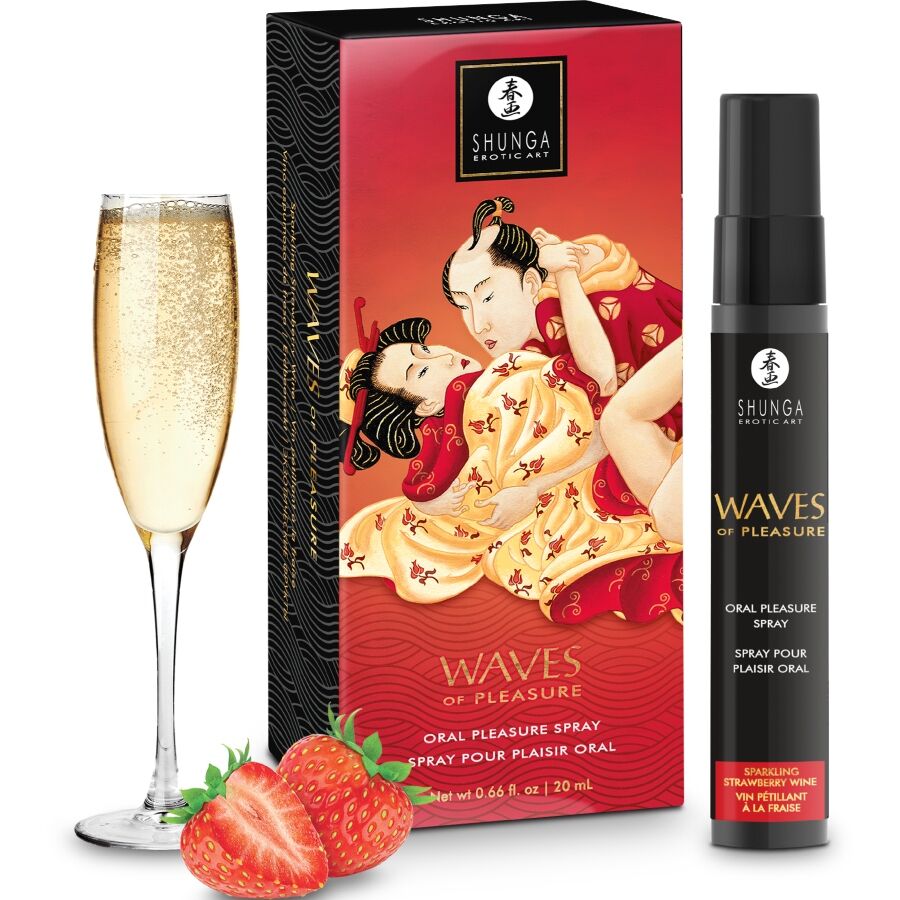 La marca SHUNGA APHRODISIACS nos facilita esta imagen de su producto SHUNGA - WAVES PLEASURE SPRAY ORAL SEDUCTOR FRESA 20 ML para nuestro catálogo.