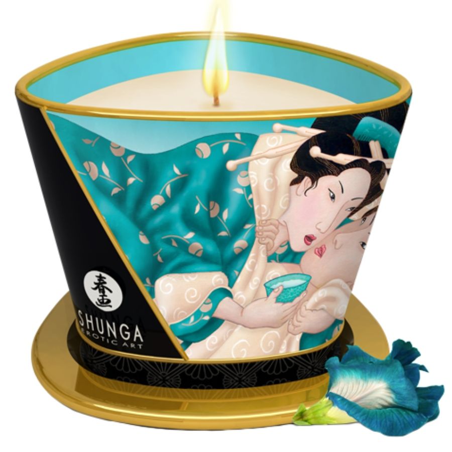 La marca SHUNGA CANDLES nos facilita esta imagen de su producto SHUNGA - VELA DE MASAJE ISLAND BLOSSOMS 170 ML para nuestro catálogo.