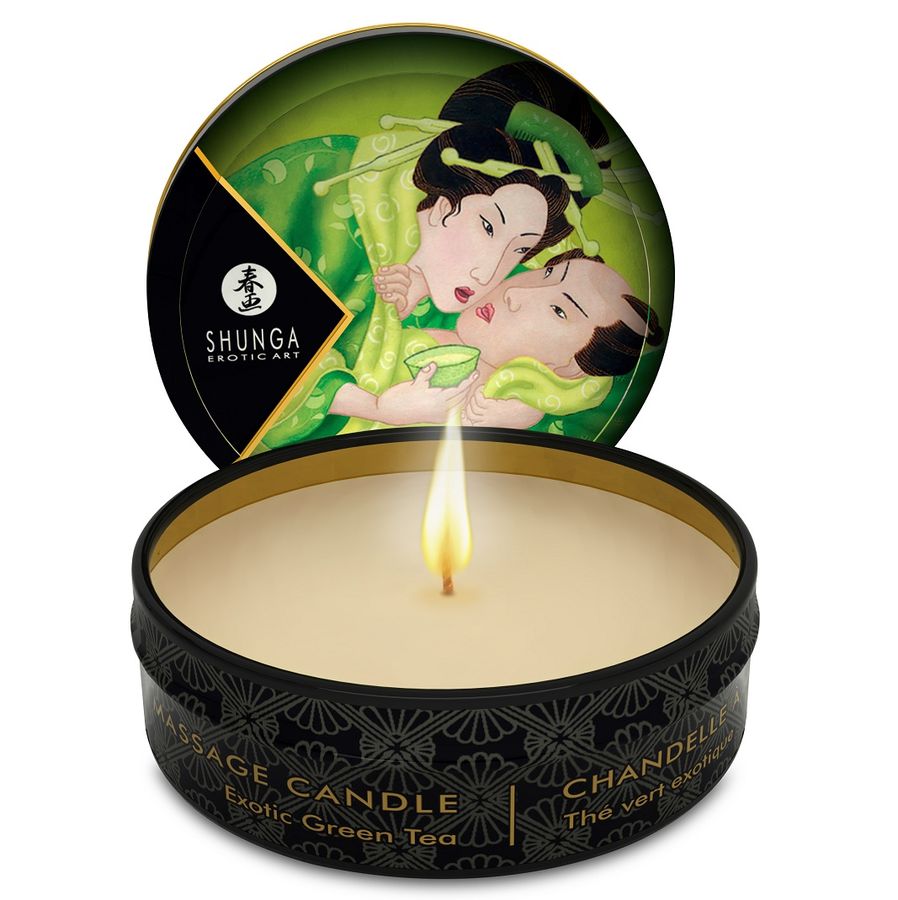 La marca SHUNGA CANDLES nos facilita esta imagen de su producto SHUNGA - MINI CARESS BY CANDELIGHT VELA MASAJE TÉ VERDE 30 ML para nuestro catálogo.