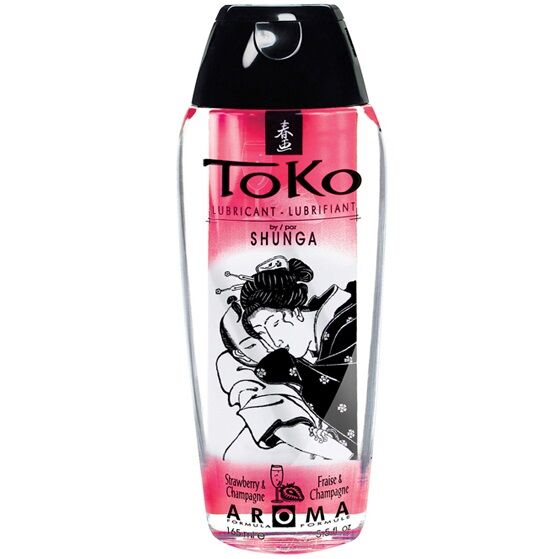 La marca SHUNGA LUBRICANTS nos facilita esta imagen de su producto SHUNGA - TOKO AROMA LUBRICANTE FRESAS Y CHAMPAGNE para nuestro catálogo.