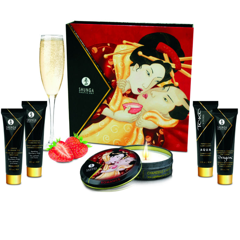 La marca SHUNGA KITS nos facilita esta imagen de su producto SHUNGA - KIT SECRET GEISHA FRESAS Y CAVA para nuestro catálogo.
